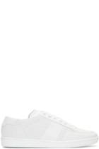Saint Laurent White Perforated Leather Sneakers