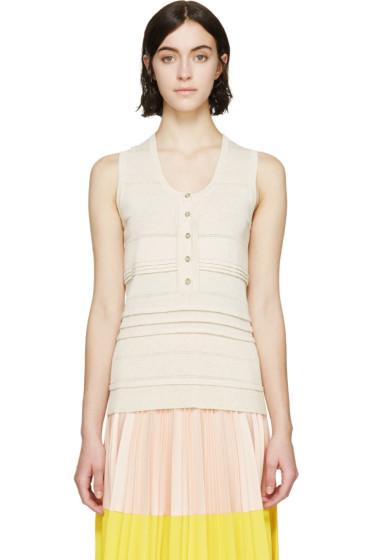 Burberry London Beige Knit Underpinning Tank Top