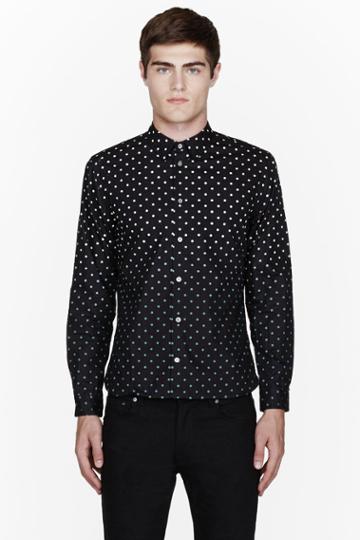 Paul Smith Jeans Navy Ombre Polka Dot Shirt