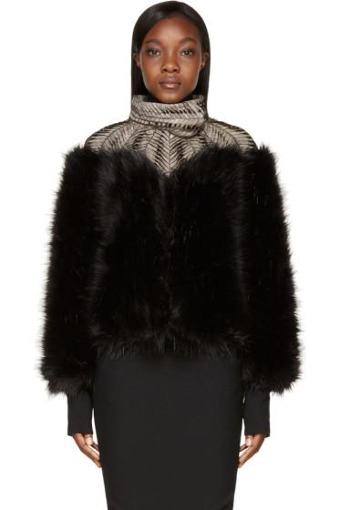 Iris Van Herpen Black Fur Biopiracy Coat