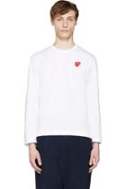 Comme Des Garçons Play White Logo Appliqué T-shirt