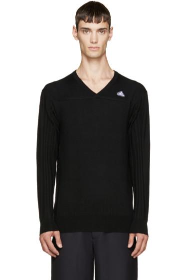 Adidas X Kolor Black V-neck Sweater