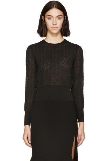 Alexander Mcqueen Black Circle Lace Sweater