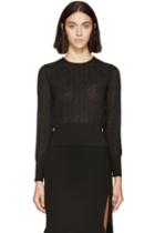 Alexander Mcqueen Black Circle Lace Sweater
