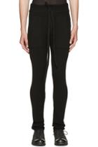 Haider Ackermann Black Ribbed Knit Lounge Pants