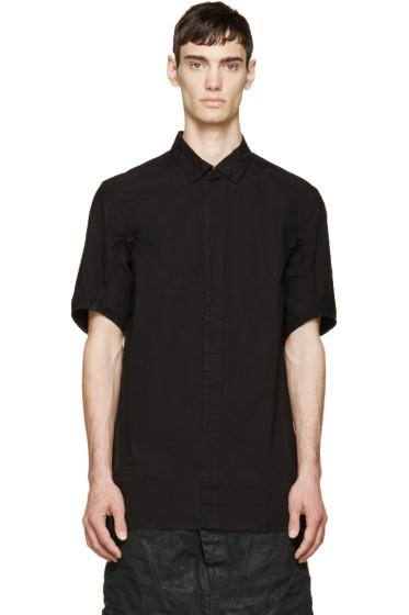 11 By Boris Bidjan Saberi Black Logo Print Shirt