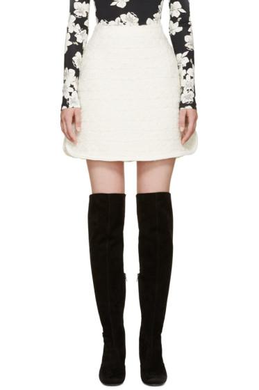 Giambattista Valli Ivory Textured A-line Skirt
