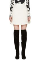 Giambattista Valli Ivory Textured A-line Skirt