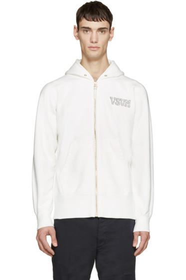 Visvim White Jersey Vintage F.z. Hoodie