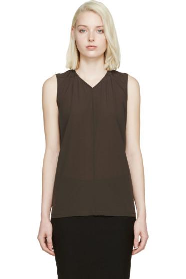 Rick Owens Olive Drab Soft Shell Tank Top
