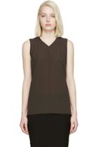 Rick Owens Olive Drab Soft Shell Tank Top