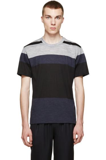 Paul Smith Navy And Grey Colorblock T-shirt
