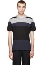 Paul Smith Navy And Grey Colorblock T-shirt