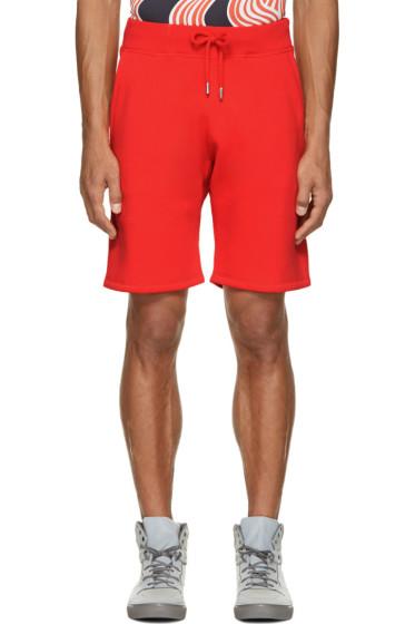 Christopher Kane Red Fleecy Shorts