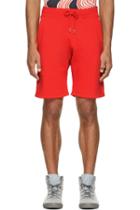 Christopher Kane Red Fleecy Shorts