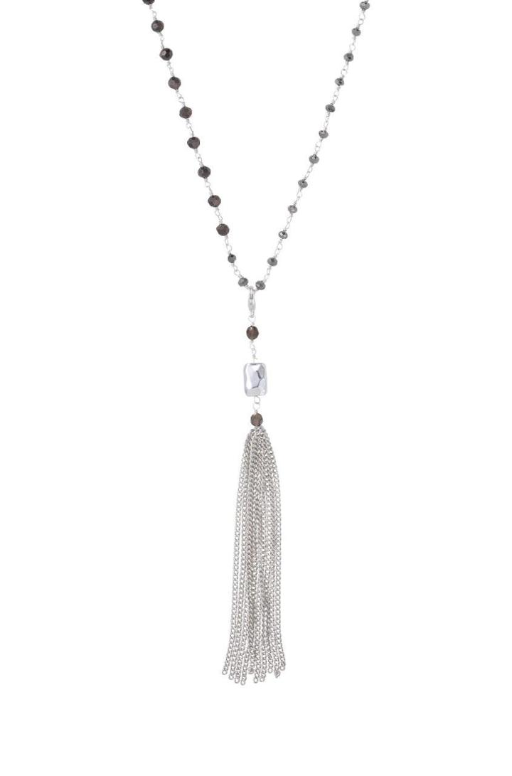 Stella & Dot Gitane Tassel Necklace - Silver