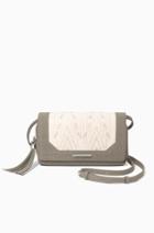 Stella & Dot Nolita Medium Crossbody - Winter White/dove Grey