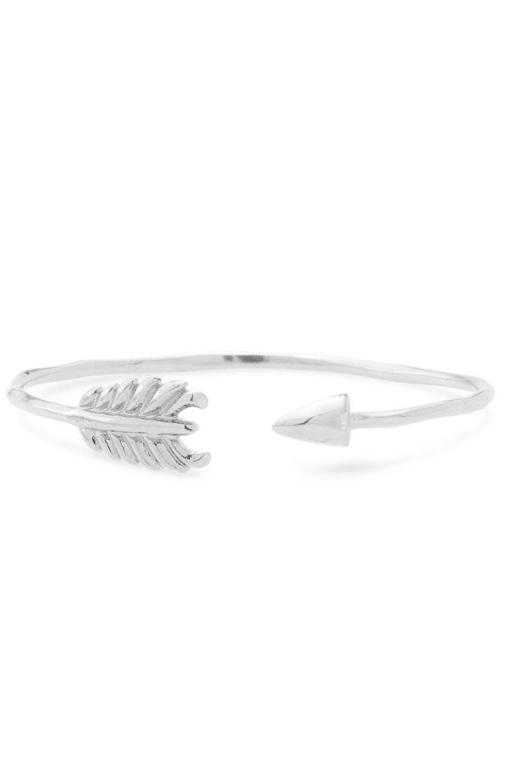 Stella & Dot Gilded Arrow Bangle - Silver