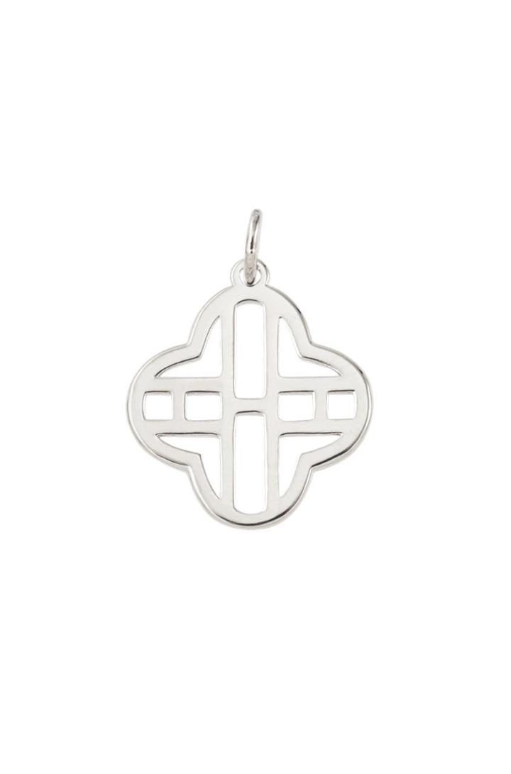 Stella & Dot Clover Alphabet Charm - Silver - H