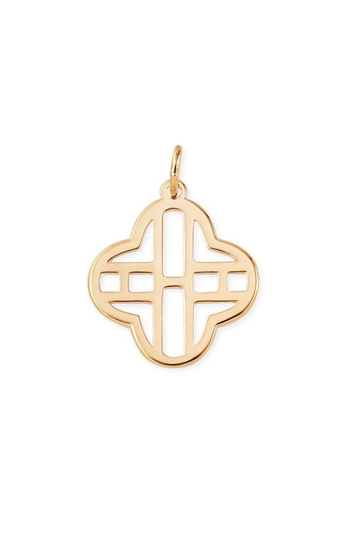 Stella & Dot Clover Alphabet Charm - Gold - H