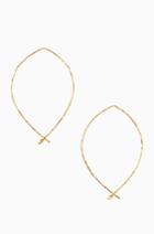 Stella & Dot Hammered Wire Large Hoops - Gold