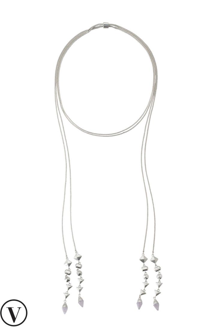 Stella & Dot Brynn Lariat Necklace - Silver