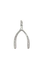 Stella & Dot Wishbone Charm - Silver