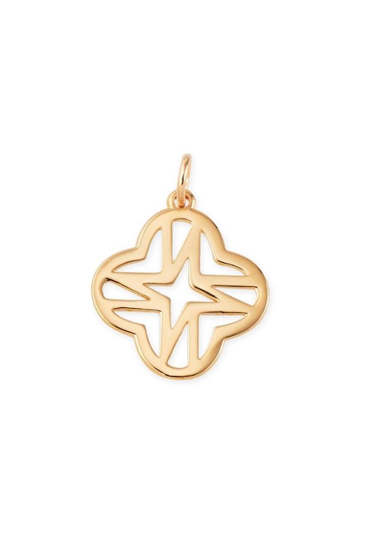 Stella & Dot Clover Alphabet Charm - Gold - N