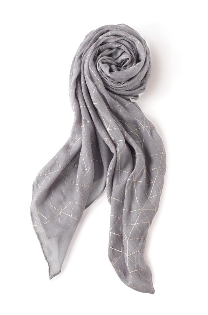 Stella & Dot Westwood Scarf - Dove Grey Metallic