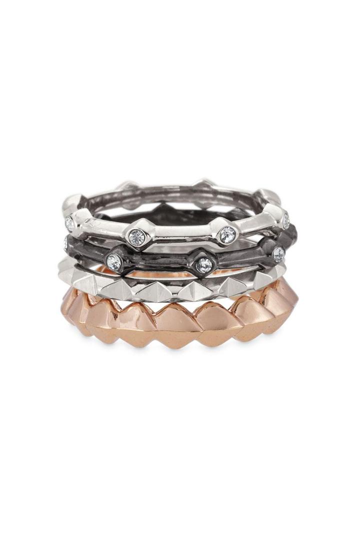 Stella & Dot Katelyn Mixed Band Rings