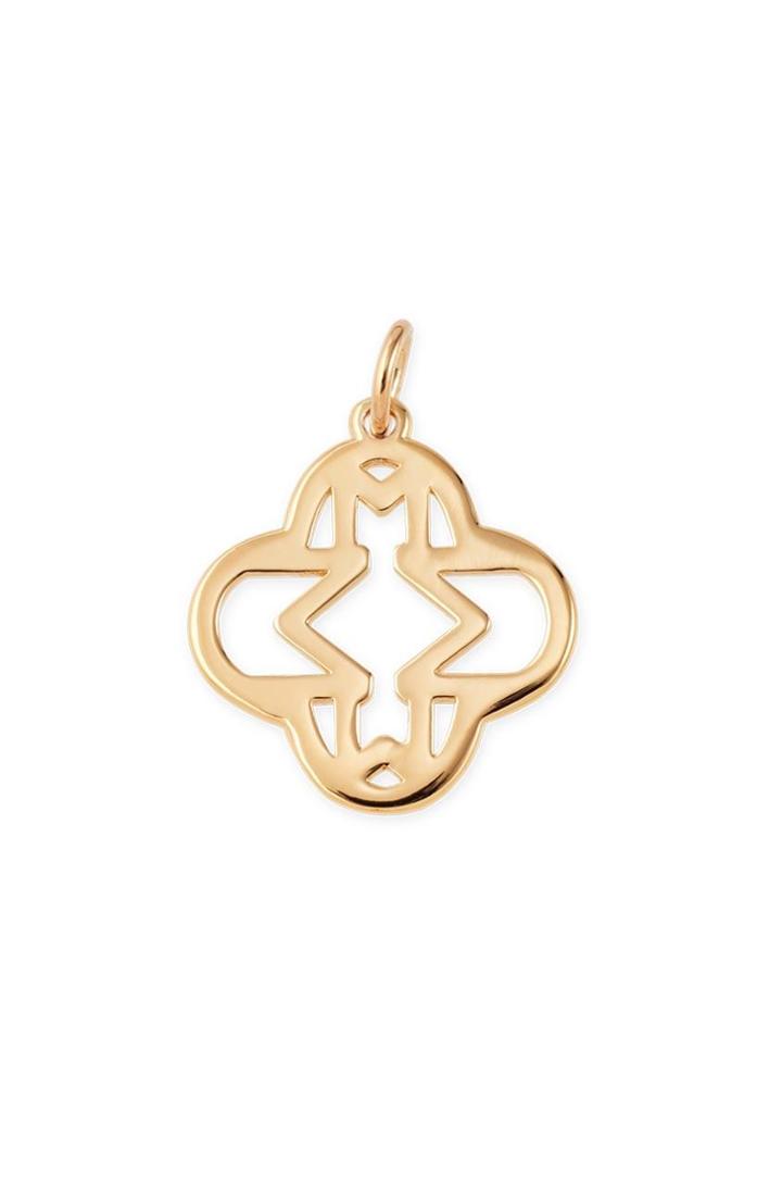 Stella & Dot Clover Alphabet Charm - Gold - M