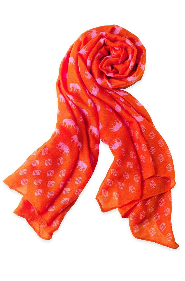 Stella & Dot Union Square Scarf - Hot Pink Elephant