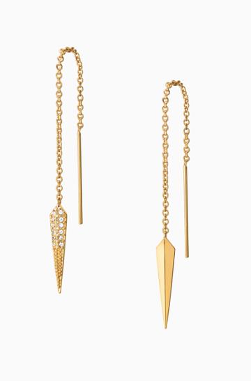 Stella & Dot Seine Threader Earrings - Gold