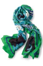 Stella & Dot Union Square Scarf - Spring Green Mixed Print