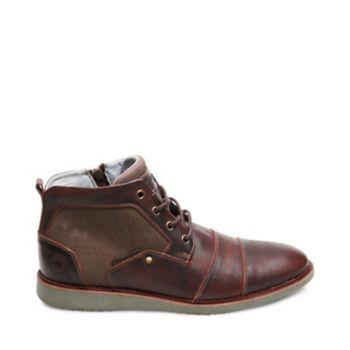 Steel Brown/red Leather