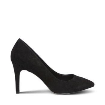 Pointed Black Suede