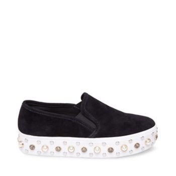 Glitzy Black Suede