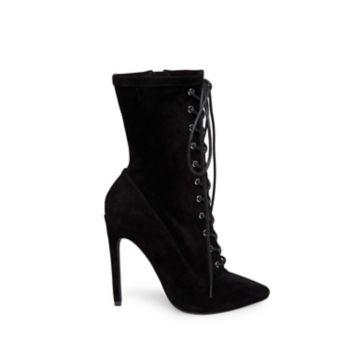 Satisfied Black Suede