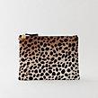 Clare Vivier Flat Clutch Leopard