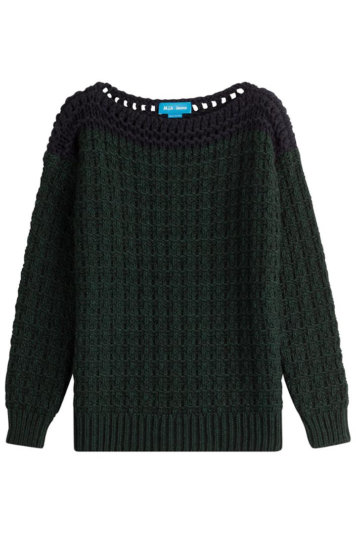 M I H M I H Chunky Knit Pullover With Alpaca - Multicolored