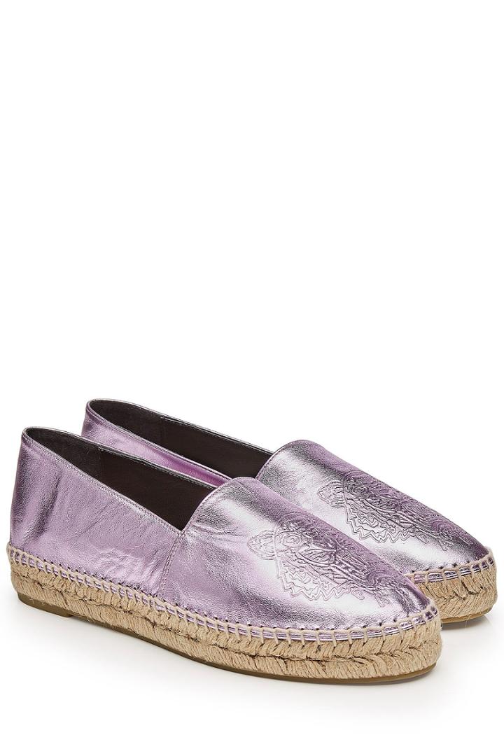 Kenzo Kenzo Metallic Leather Espadrilles