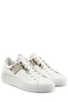 Oamc Oamc Leather Sneakers With Embossed Python Detail