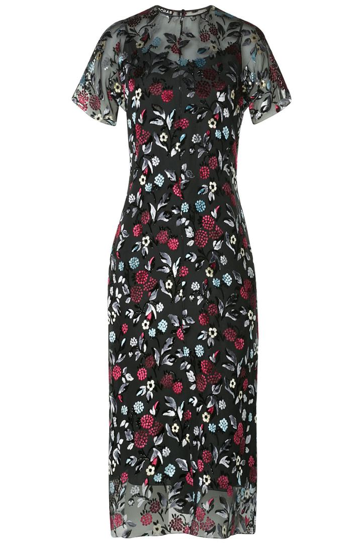 Rochas Rochas Embroidered Dress With Silk - Black