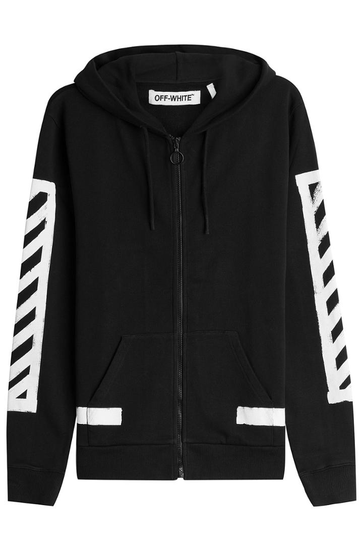 Off-white Off-white Cotton Logo Hoodie - Black