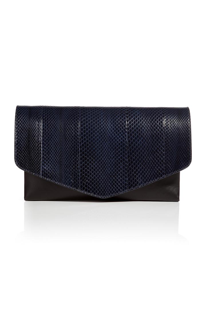 Maison Margiela Maison Margiela Embossed Leather Clutch - Black