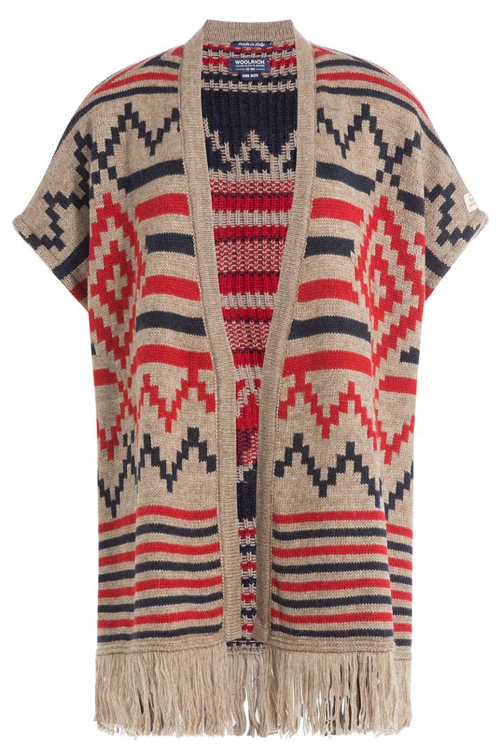 Woolrich Woolrich Printed Cape With Alpaca And Wool