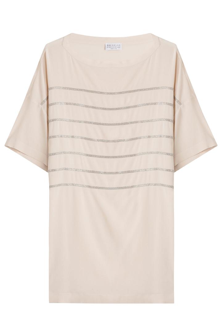 Brunello Cucinelli Brunello Cucinelli Silk Top With Micro Embellishment - None