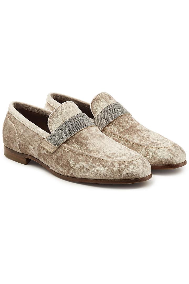 Brunello Cucinelli Brunello Cucinelli Velvet Loafers With Embellishment