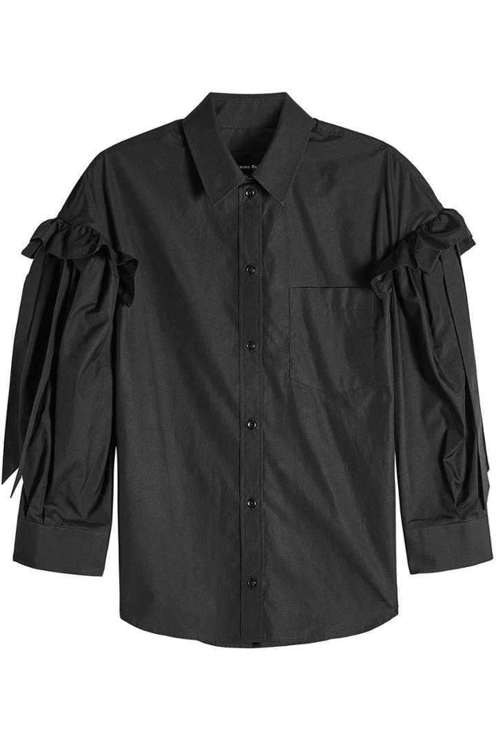Simone Rocha Simone Rocha Ruffle Bow Sleeve Cotton Shirt