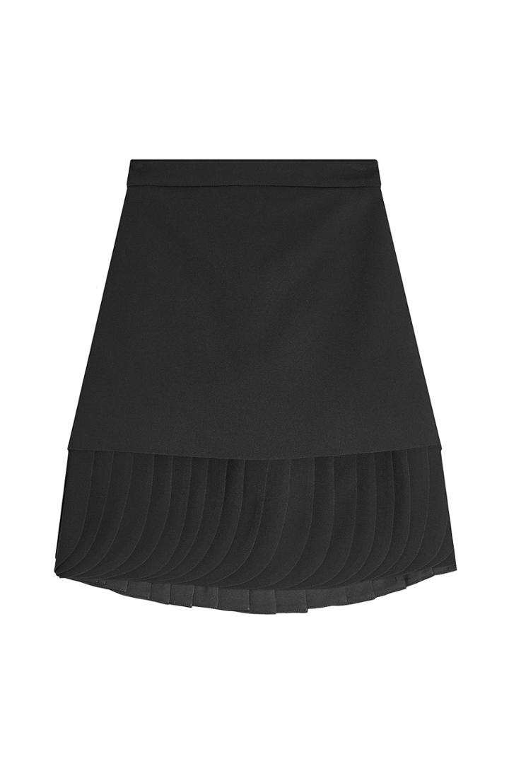 Brandon Maxwell Brandon Maxwell Crepe Skirt With Pleated Petal Hem